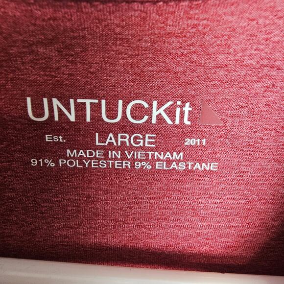 Untuckit Mens Polo Shirt Business Casual Preppy Size L Stretch Comfort Pullover - Picture 6 of 7